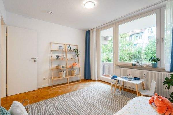 Mosaikparkett im Schlafzimmer