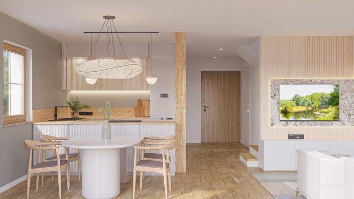 Küchen und Essbereich