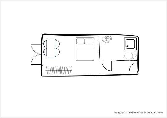 beispielhafter Grundriss Einzelapartment