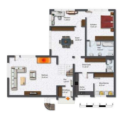 Grundriss Erdgeschoss und Obergeschoss