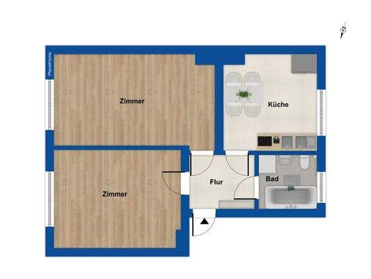 Grundriss Wohnung - 2. OG