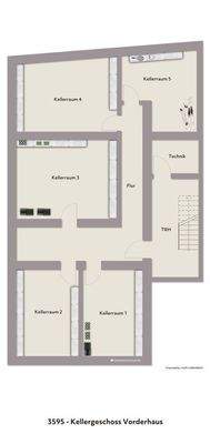 Grundriss KG Vorderhaus visualisiert 3595