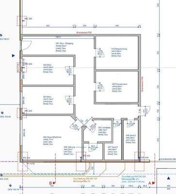 Grundriss Bürotrakt