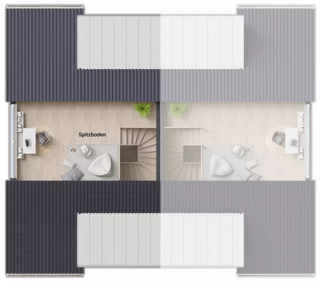 Ausgebauter Dachgeschoss möglich