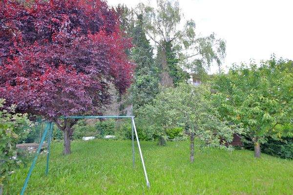 Gartenfläche hinterm Haus