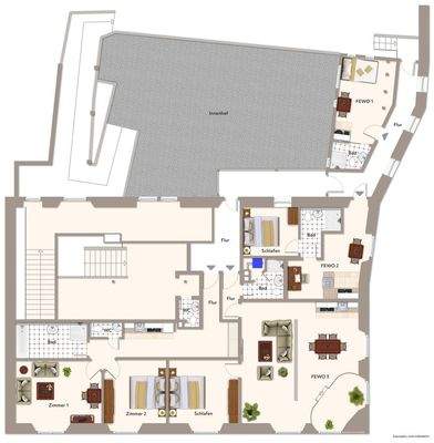 Grundriss FEWOs /Wohnung