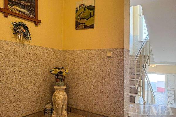 Blick zum Hauseingang