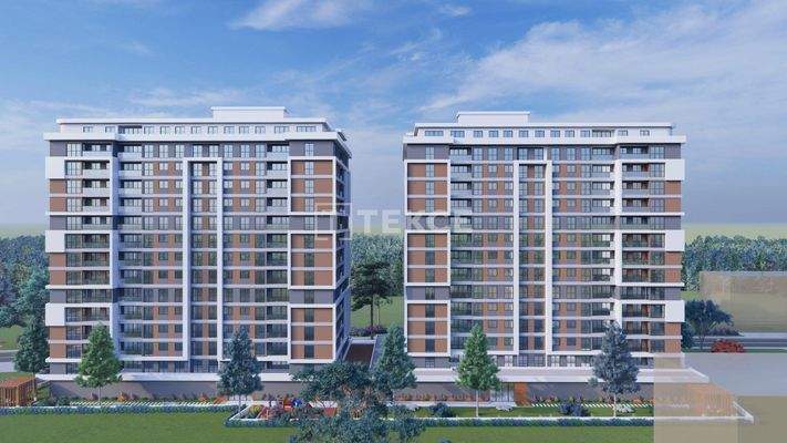 Flats with Security and Car Park in Istanbul Kucukcekmece