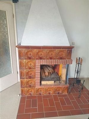 Kamin im Wohnzimmer