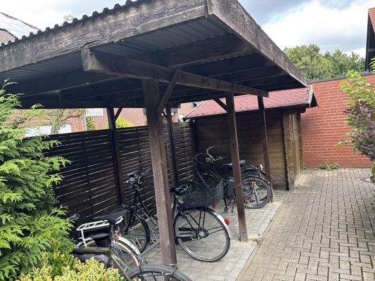 Carport für Fahrräder