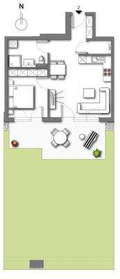 Grundriss W02 - kein Maßstab - Details können abweichen 