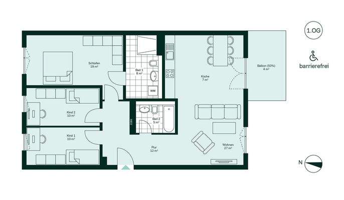 Grundriss der Eigentumswohnung