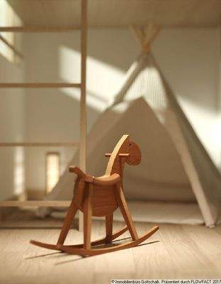 Kinderzimmer, möblierungsvorschlag Schaukelpferd und Tipi