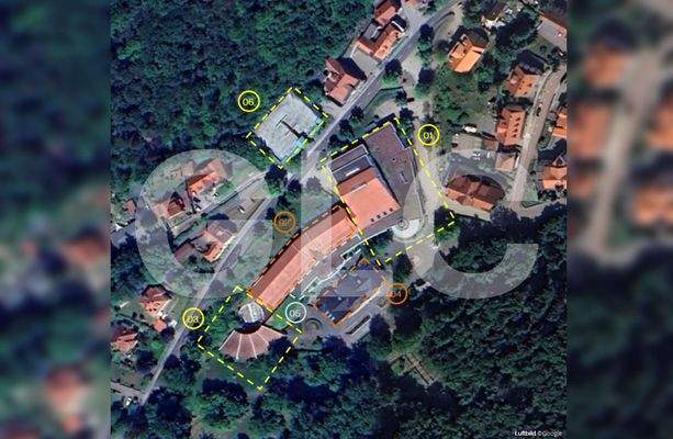 Luftbild mit Einzeichnung