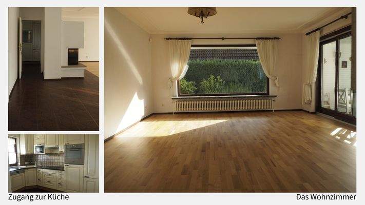 Wohnzimmer, Kamin, Küche