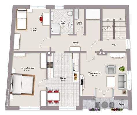 Grundriss Wohneinheit