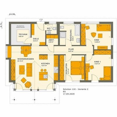 Solution 110 Variante 2 FB Livinghaus Grundriss