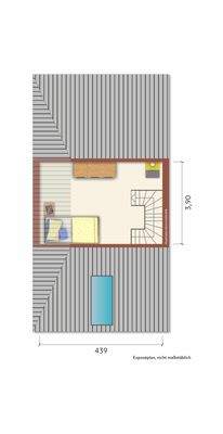 Einrichtungsbeispiel Dachgeschoss