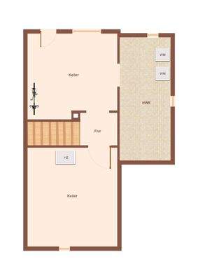 Skizze Grundriss Kellergeschoss