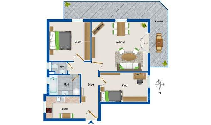 Grundriss 1.Obergeschoss