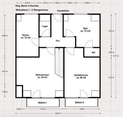 Grundriss 1. Wohnebene