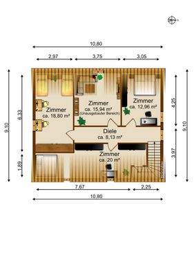 Dachgeschoss Grundriss
