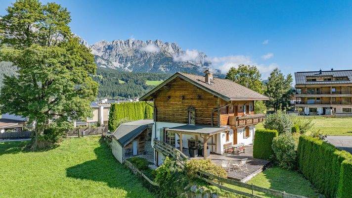 KITZIMMO-Alpenchalet in sonniger Ruhelage mit Kaiserblick - Immobilien Ellmau.