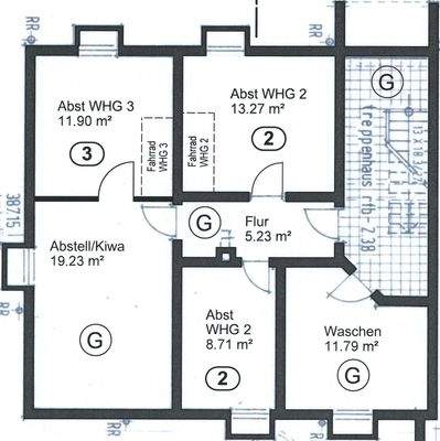 Grundriss Wohnung Nr. 3 UG