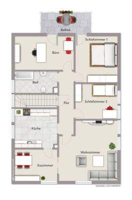 Dachgeschoss - nicht maßstabsgerecht