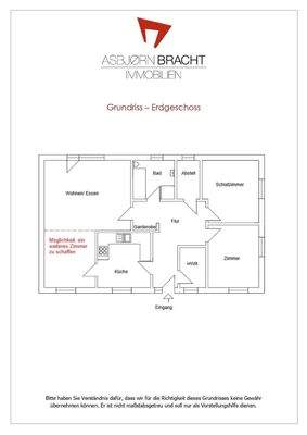 Grundriss Erdgeschoss ohne Gewähr - nicht maßstabs