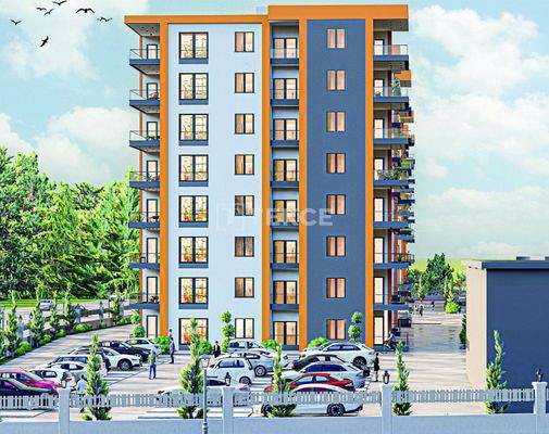 Apartments in a Complex with Security on the Boulevard in Sincan