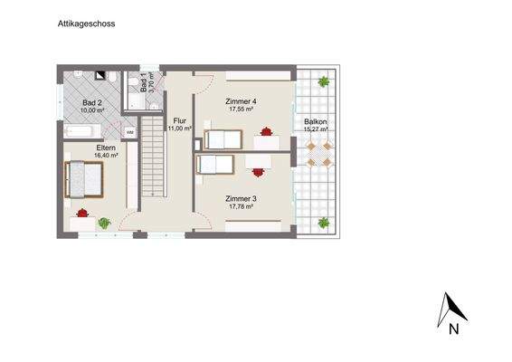 Grundriss Attikageschoss