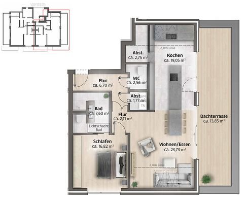 Grundriss Wohnung 7