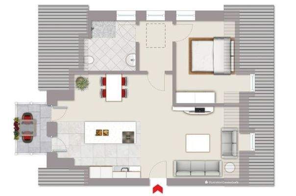 Grundriss Wohnung 4 Dachgeschoss