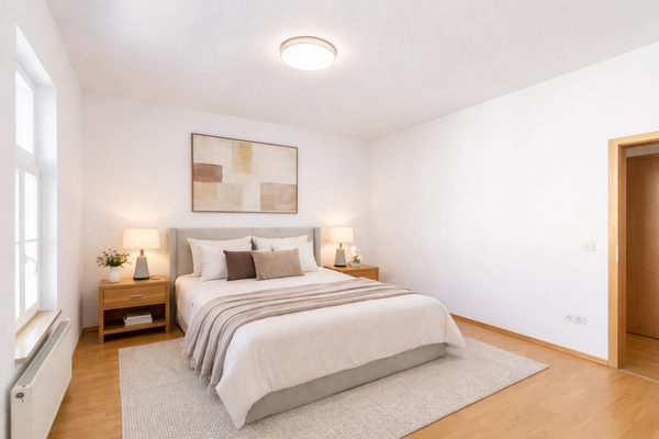 Schlafzimmer – KI möbliert