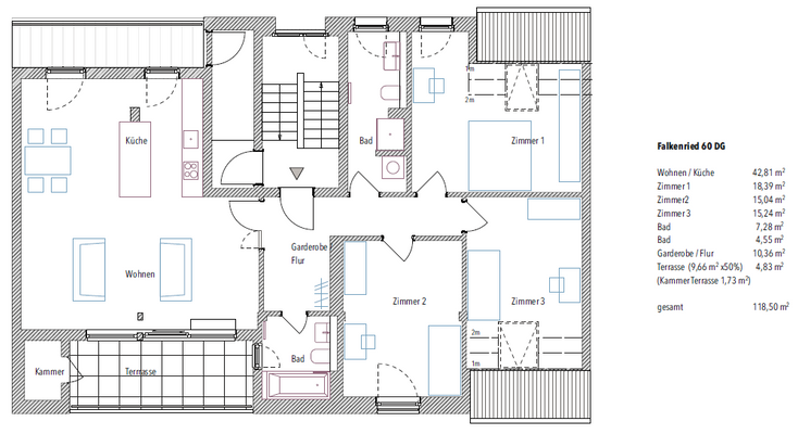 Grundriss Falkenried 60, DG