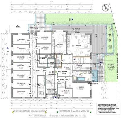 WE11 bemaßter Grundriss
