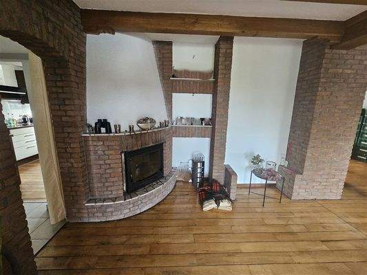 Wohnzimmer inkl. Kamin