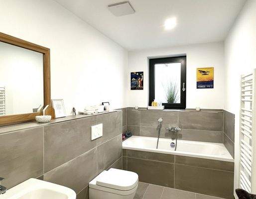 Bad mit Badewanne im Souterrain