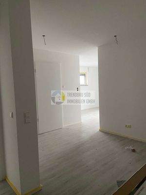 Ansicht Kochen-Essbereich in der Bauphase