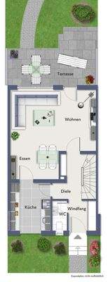 Grundriss EG beispielmöbliert