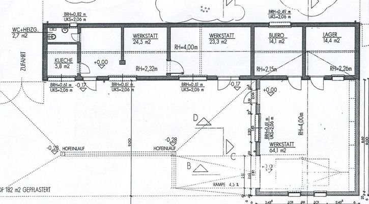 Grundriss Werkstatt