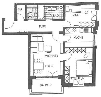 Grundriss WE5 - Hochparterre