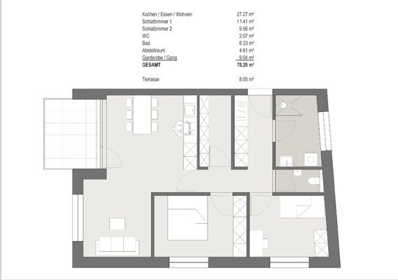 Top 7, Grundrissplan