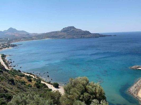Kreta, Sellia: Erstklassiges Grundstück mit Meerblick in der Nähe von Plakias zu verkaufen