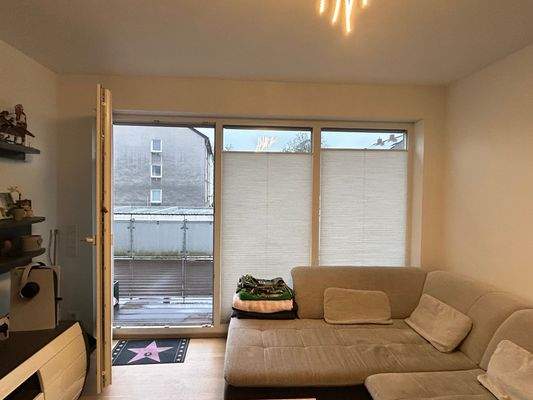 Wohnzimmer Sicht Terrasse