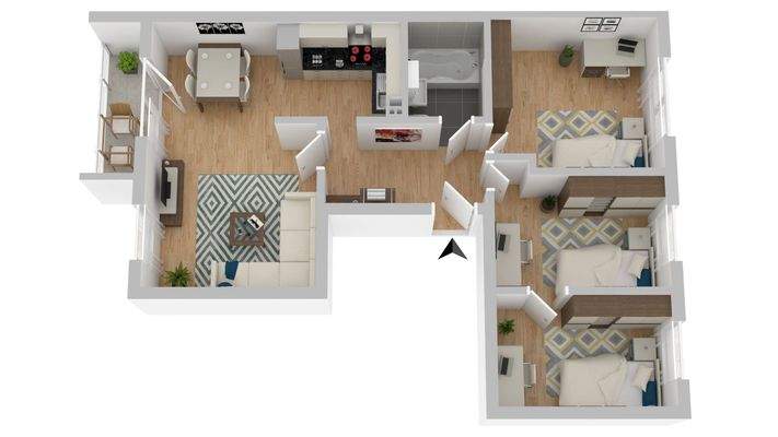 Grundriss der Wohnung