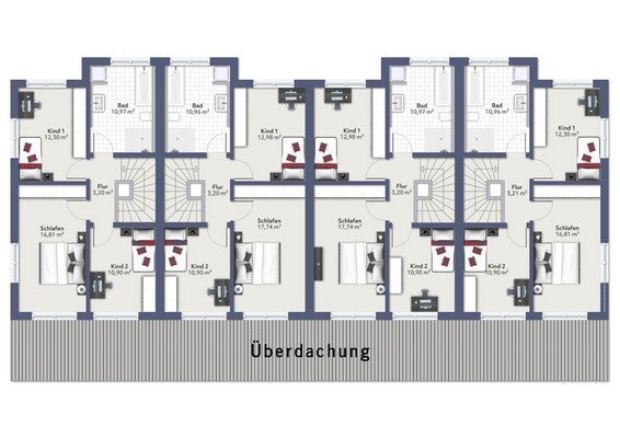 Gesamtgrundriss Obergeschoss