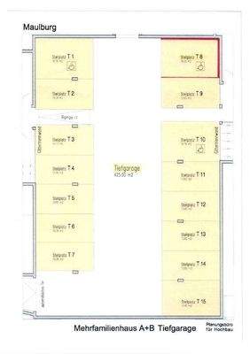 Grundriss überbreiter TG-Platz