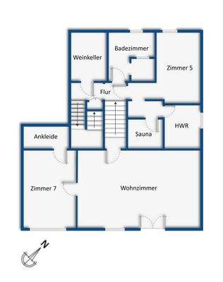 Untergeschoss Grundrissskizze